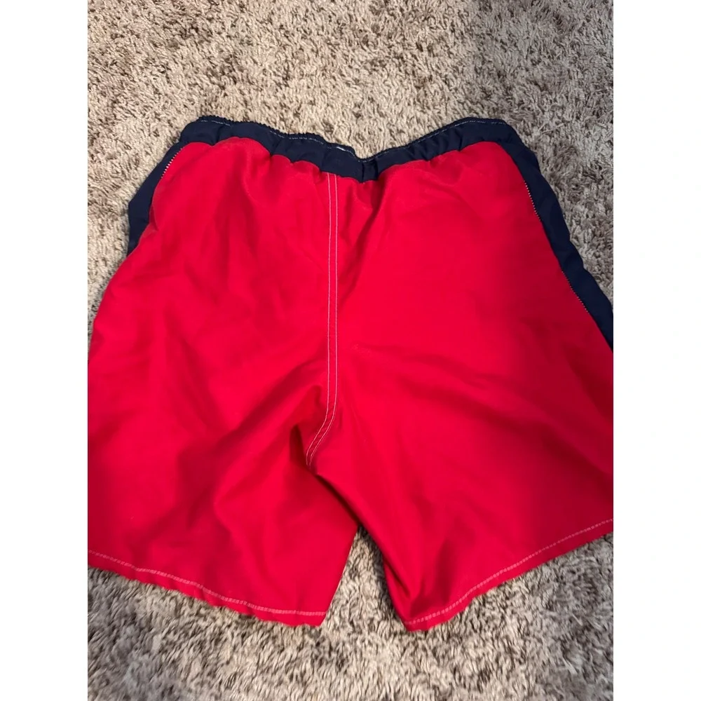 NoNetz Swim Trunks Youth XL Red Navy Board Shorts Anti Chafe Lined UPF 50